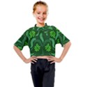 Folk flowers print Floral pattern Ethnic art Kids Mock Neck Tee View1