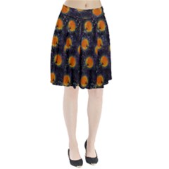 Space Pumpkins Pleated Skirt by SychEva