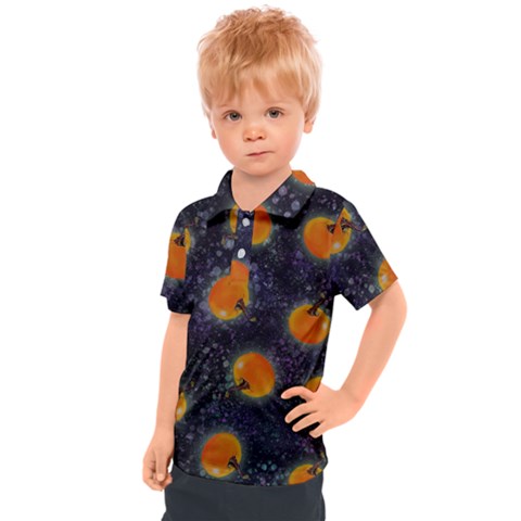 Space Pumpkins Kids  Polo Tee by SychEva