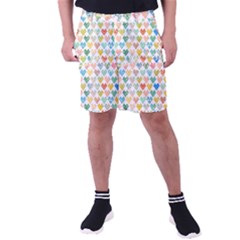 Multicolored Hearts Men s Pocket Shorts by SychEva