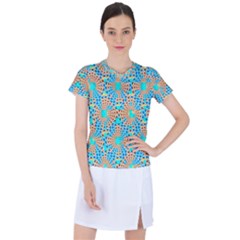 Illusion Waves Pattern Women s Sports Top by Sparkle