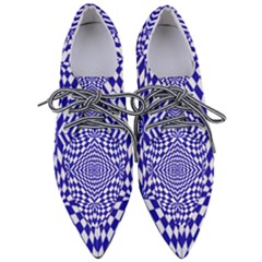 Illusion Waves Pattern Pointed Oxford Shoes by Sparkle