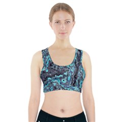 Strange Glow Sports Bra With Pocket by MRNStudios