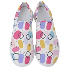 Abstract Multicolored Shapes Men s Slip On Sneakers by SychEva