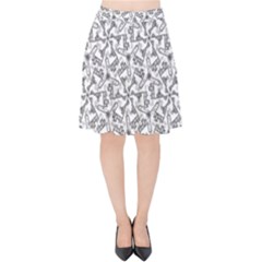 Geometric City Velvet High Waist Skirt by SychEva