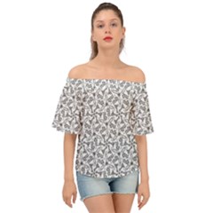 Geometric City Off Shoulder Short Sleeve Top by SychEva