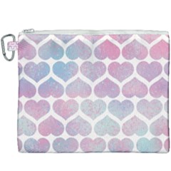 Multicolored Hearts Canvas Cosmetic Bag (xxxl) by SychEva