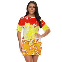 Red And Yellow Floral Just Threw It On Dress by 3cl3ctix