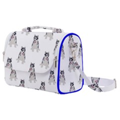Cute Husky Puppies Satchel Shoulder Bag by SychEva