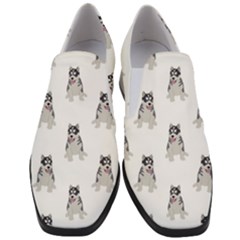 Cute Husky Puppies Women Slip On Heel Loafers by SychEva