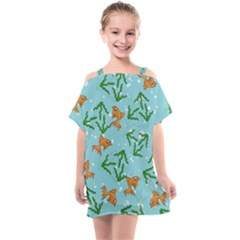 Gold Fish Kids  One Piece Chiffon Dress by SychEva