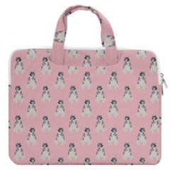 Cute Husky Macbook Pro Double Pocket Laptop Bag (large) by SychEva