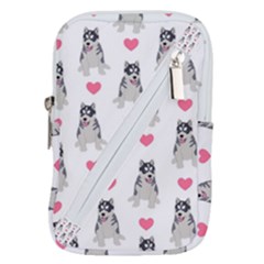 Little Husky With Hearts Belt Pouch Bag (large) by SychEva