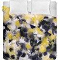 Black, Gray And Yellow Swirls  Duvet Cover Double Side (King Size) View1