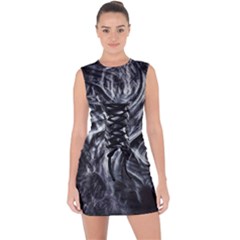 Giger Love Letter Lace Up Front Bodycon Dress by MRNStudios
