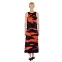 Red  Waves Abstract Series No9 Sleeveless Maxi Dress View2