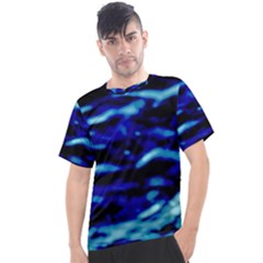 Blue Waves Abstract Series No8 Men s Sport Top by DimitriosArt