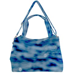 Blue Waves Abstract Series No5 Double Compartment Shoulder Bag by DimitriosArt