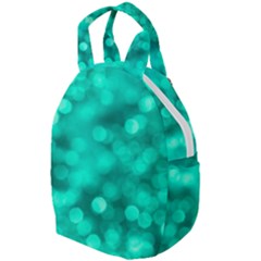 Light Reflections Abstract No9 Turquoise Travel Backpacks by DimitriosArt