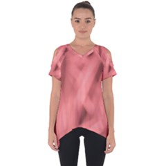 Red Flames Abstract No2 Cut Out Side Drop Tee by DimitriosArt
