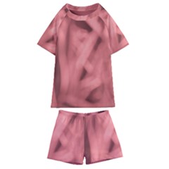 Red Flames Abstract No2 Kids  Swim Tee And Shorts Set by DimitriosArt