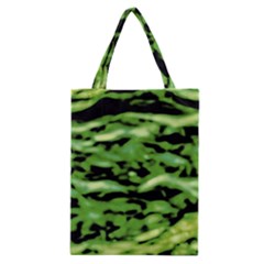 Green  Waves Abstract Series No11 Classic Tote Bag by DimitriosArt