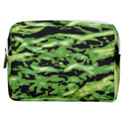 Green  Waves Abstract Series No11 Make Up Pouch (medium) by DimitriosArt