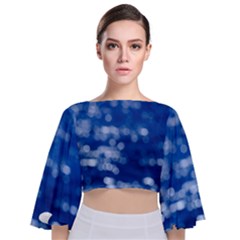 Light Reflections Abstract No2 Tie Back Butterfly Sleeve Chiffon Top by DimitriosArt
