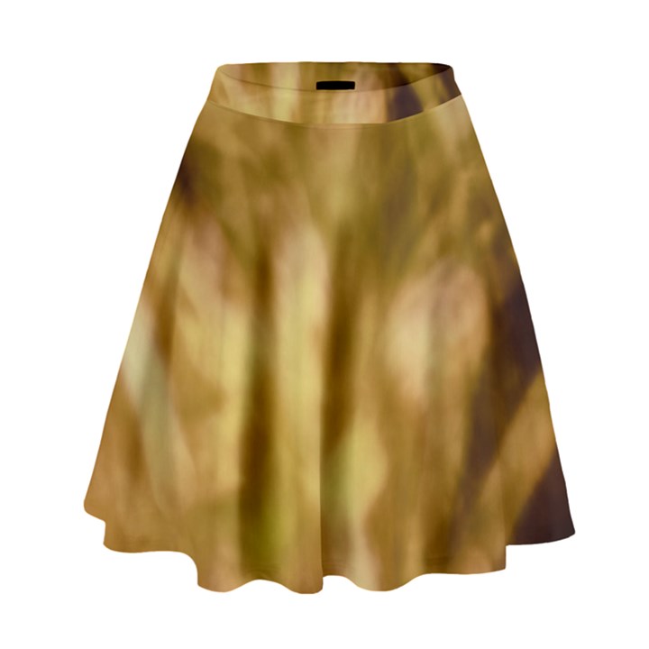 Orange Papyrus Abstract High Waist Skirt