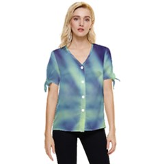 Cold Stars Bow Sleeve Button Up Top by DimitriosArt