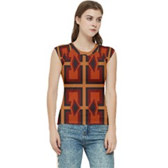 Abstract Pattern Geometric Backgrounds   Women s Raglan Cap Sleeve Tee by Eskimos