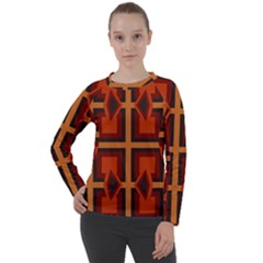 Abstract Pattern Geometric Backgrounds   Women s Long Sleeve Raglan Tee