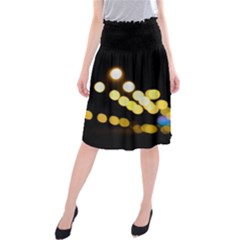 City Lights Series No3 Midi Beach Skirt by DimitriosArt