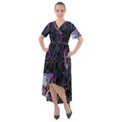 Rager Front Wrap High Low Dress by MRNStudios