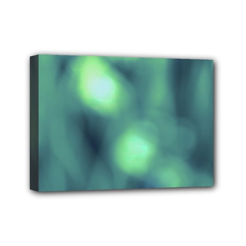 Green Vibrant Abstract Mini Canvas 7  X 5  (stretched) by DimitriosArt