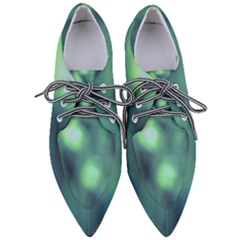 Green Vibrant Abstract Pointed Oxford Shoes by DimitriosArt