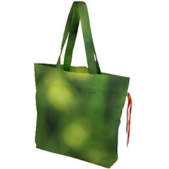 Green Vibrant Abstract No3 Drawstring Tote Bag by DimitriosArt