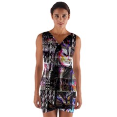 Hungry Eyes Ii Wrap Front Bodycon Dress by MRNStudios