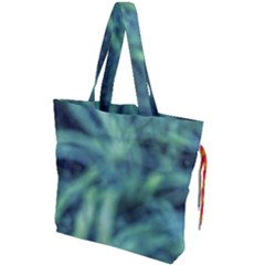 Blue Abstract Stars Drawstring Tote Bag by DimitriosArt