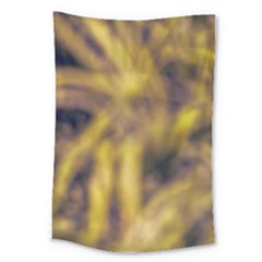 Yellow Abstract Stars Large Tapestry by DimitriosArt