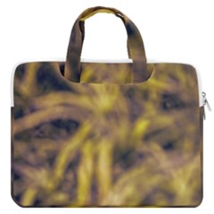 Yellow Abstract Stars Macbook Pro Double Pocket Laptop Bag (large) by DimitriosArt