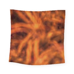 Red Abstract Stars Square Tapestry (small) by DimitriosArt