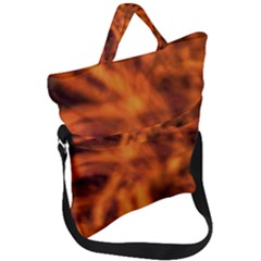 Red Abstract Stars Fold Over Handle Tote Bag by DimitriosArt