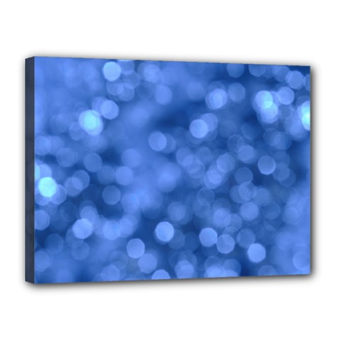 Light Reflections Abstract No5 Blue Canvas 16  X 12  (stretched) by DimitriosArt