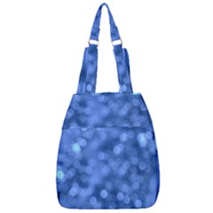 Light Reflections Abstract No5 Blue Center Zip Backpack by DimitriosArt