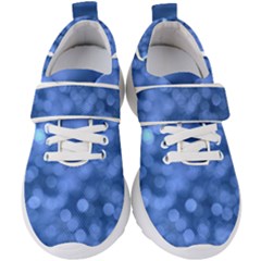 Light Reflections Abstract No5 Blue Kids  Velcro Strap Shoes by DimitriosArt