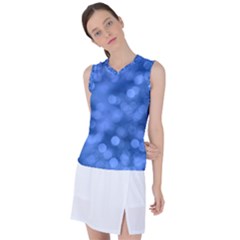 Light Reflections Abstract No5 Blue Women s Sleeveless Sports Top by DimitriosArt