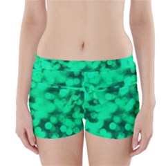 Light Reflections Abstract No10 Green Boyleg Bikini Wrap Bottoms by DimitriosArt