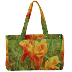 Orange On The Green Canvas Work Bag by DimitriosArt