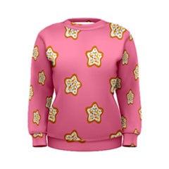Cookies Pattern Pink Women s Sweatshirt